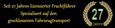 Seit 27 Jahren lizensierter Frachtführer für Motorradtransporte